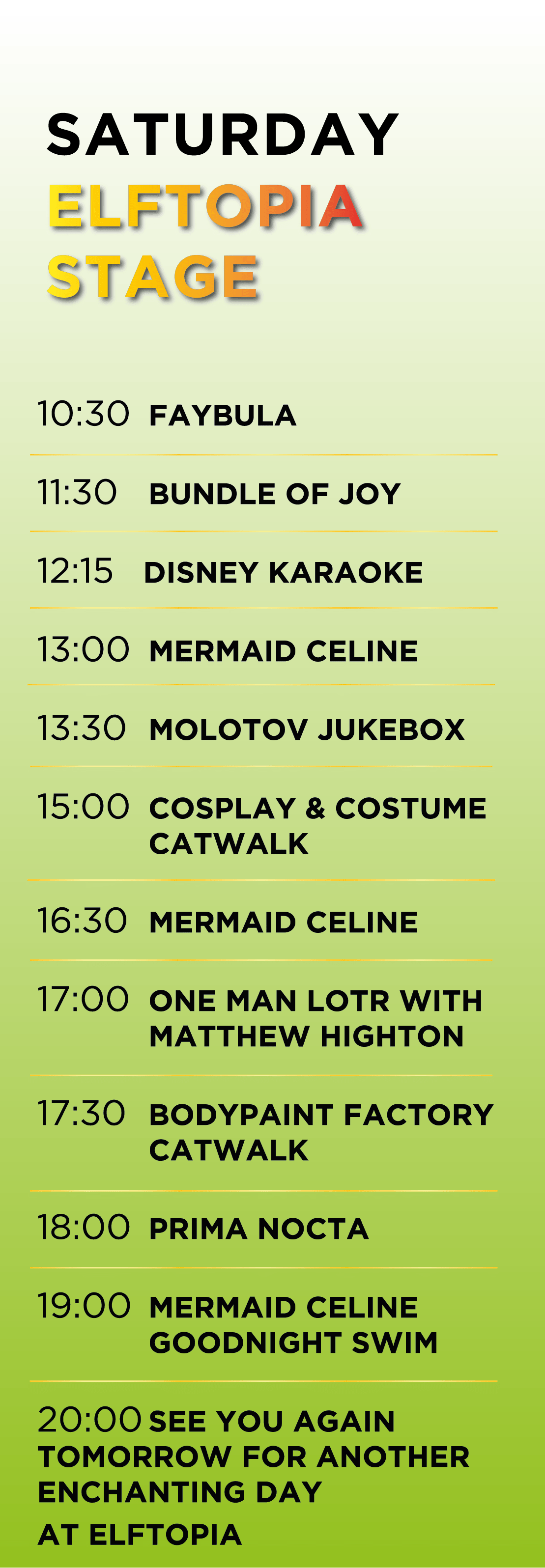 program saturday elftopia