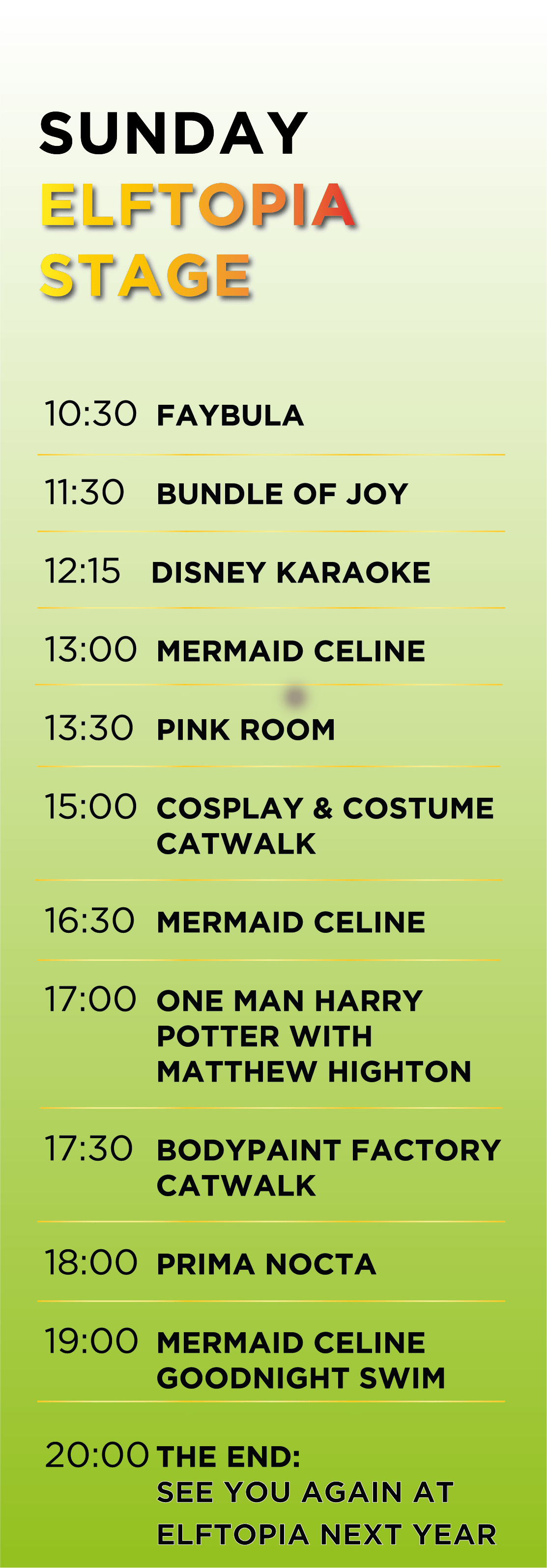 program sunday elftopia
